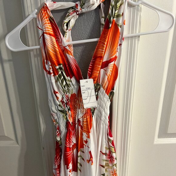 Paradise Tropical Halter Midi Dress – NWT 🌺 - Picture 6 of 6